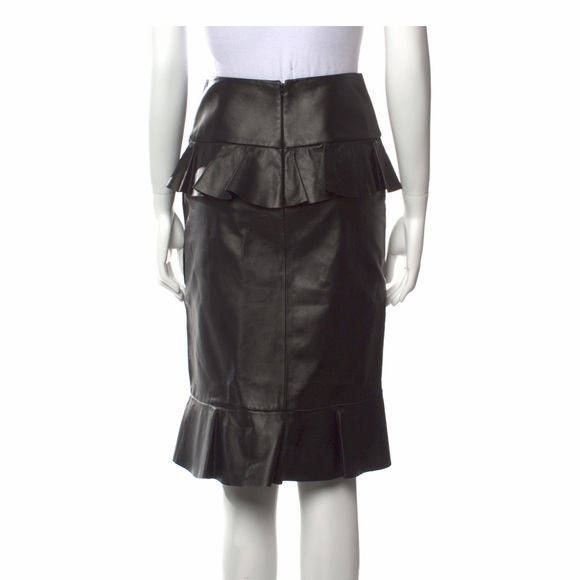 Altuzarra genuine leather black skirt - Picture 2 of 4